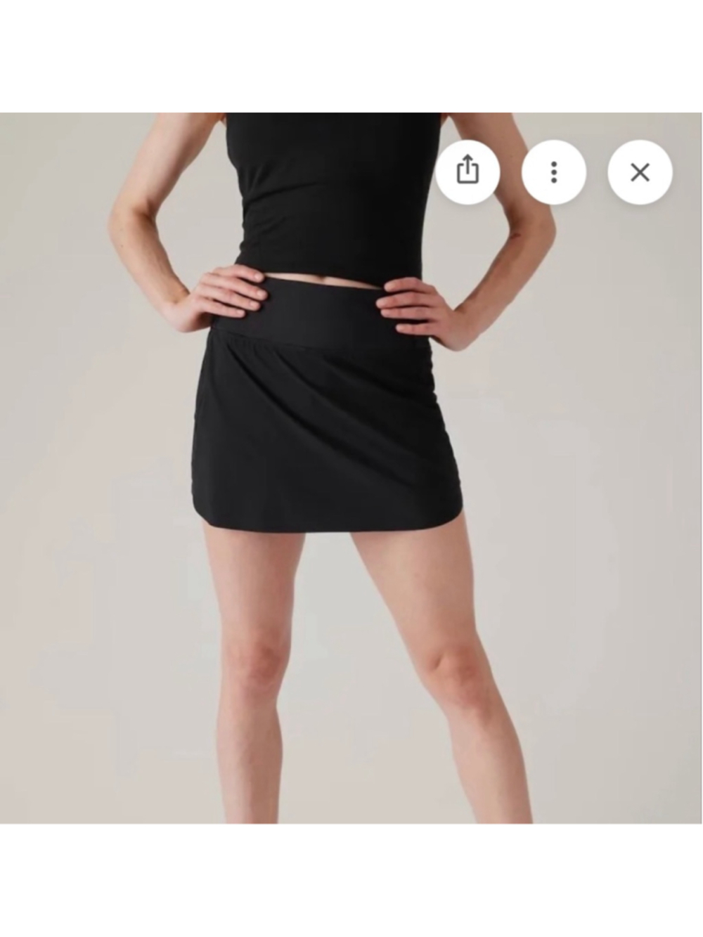 Women's Athleta Run With It High Rise Skort M Black